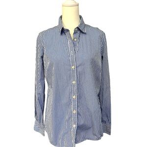 J.Crew Mercantile women’s button-down blue & white stripe sz S-business casual